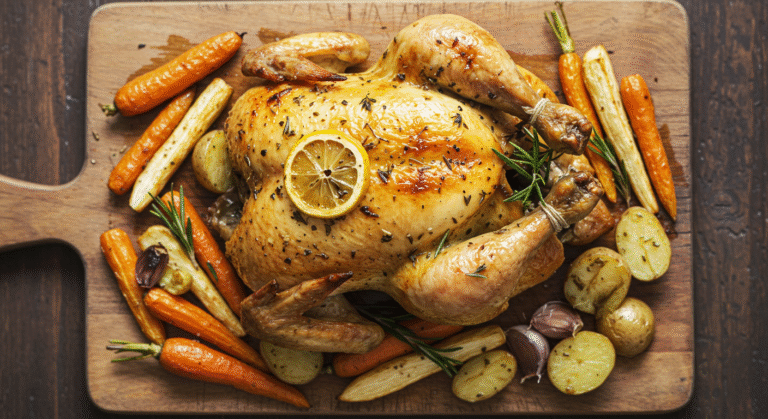 Lemon Garlic Roast Chicken Recipe