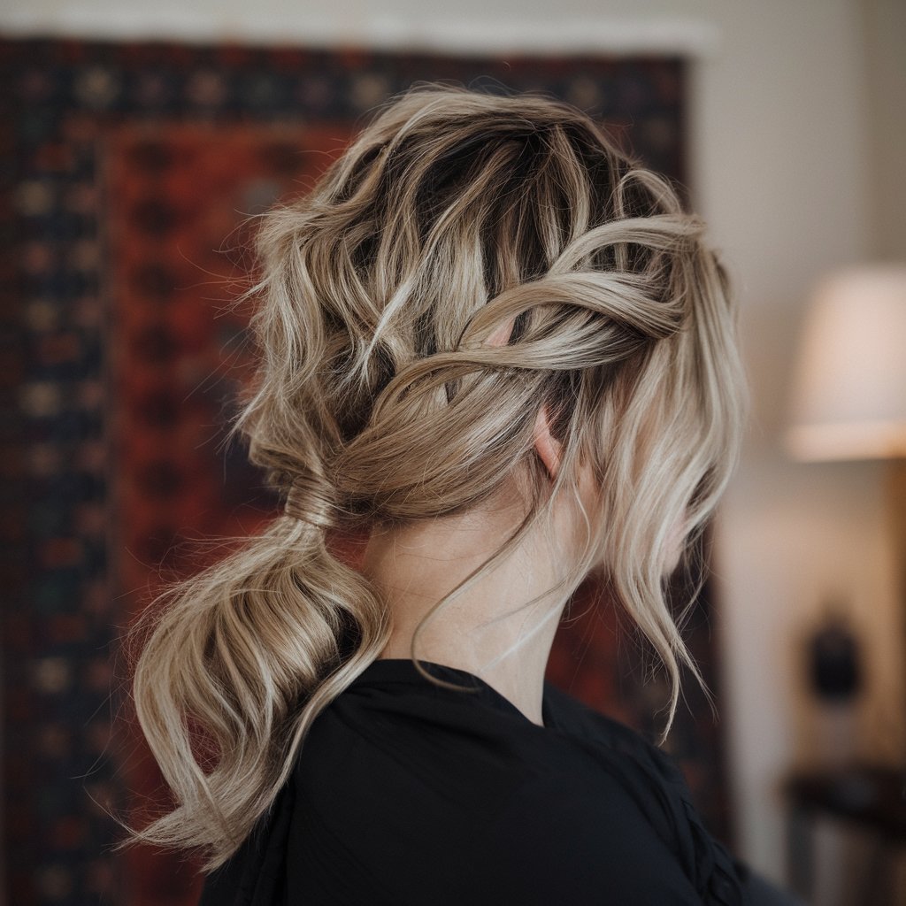 Textured Low Ponytail