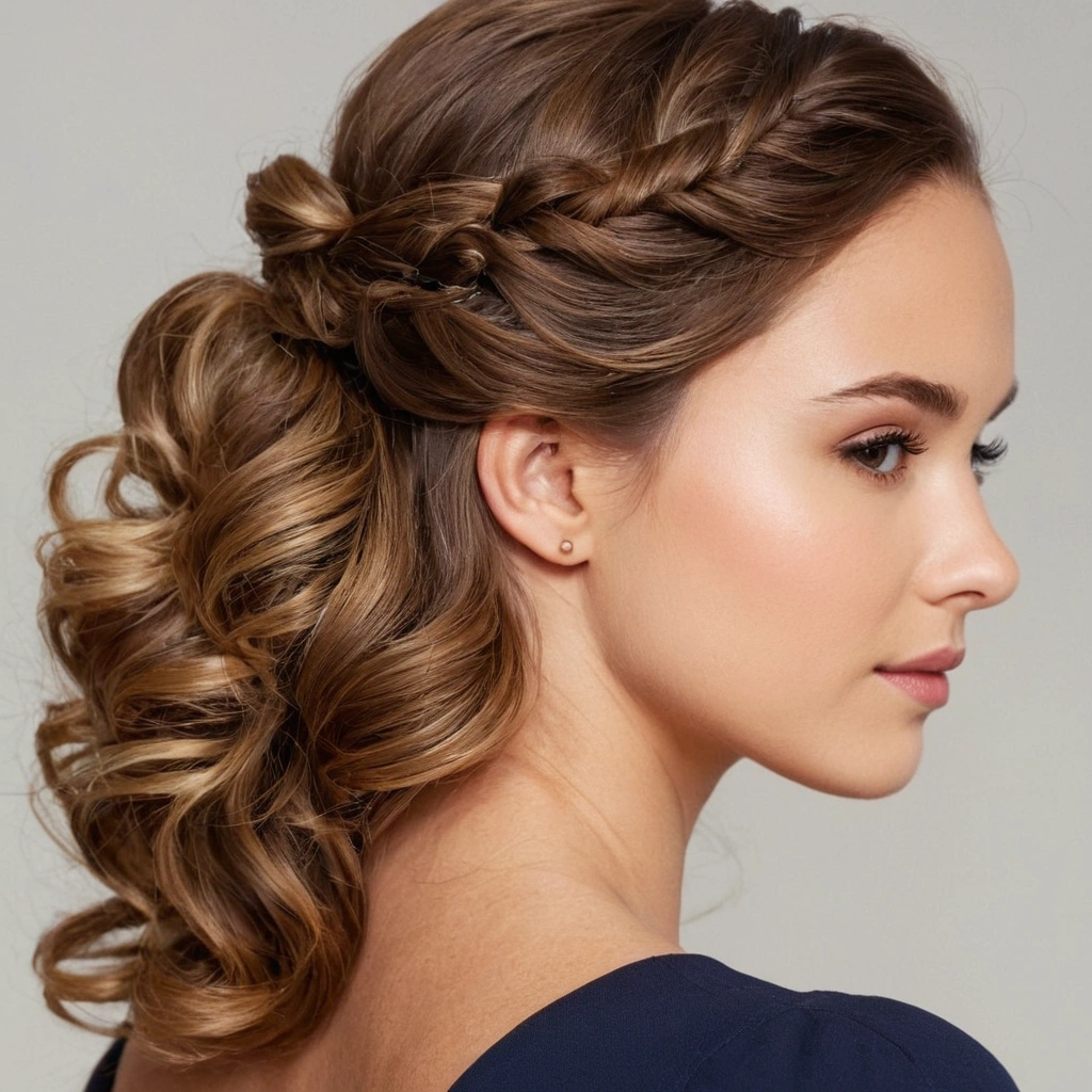 Half-Up Half-Down with Loose Curls
