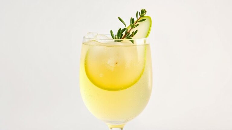 pear thyme sparkling beverage