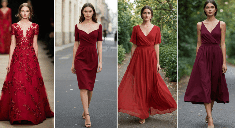 14 Stunning Dark Red Dresses for Every Occasion