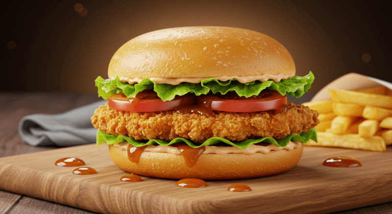 Pan Rolls with Crispy Chicken Burgers Recipe