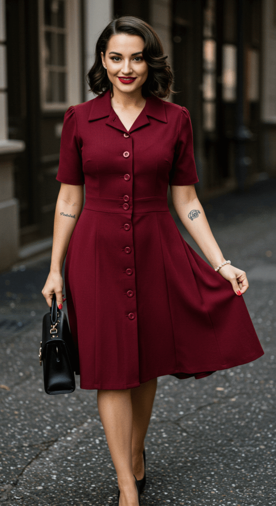 14 Stunning Dark Red Dresses for Every Occasion - DIGIDIA