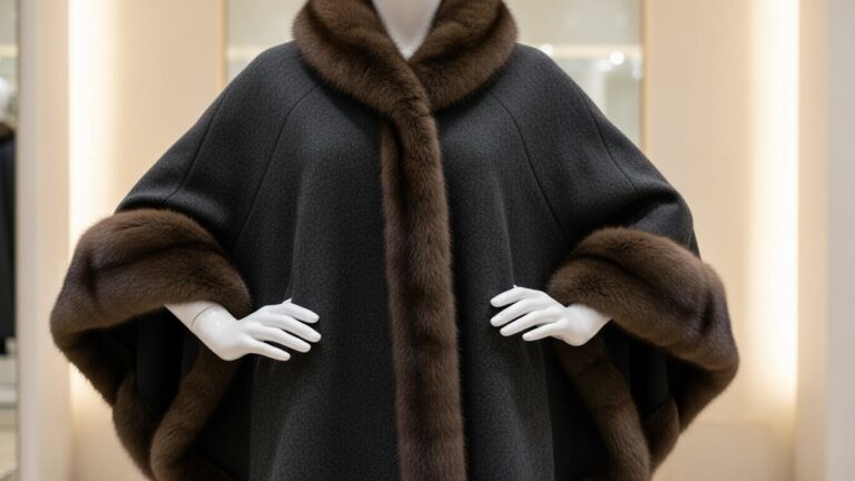 15 Cervinia Luxury Cashmere Cape with Fur Trim titles