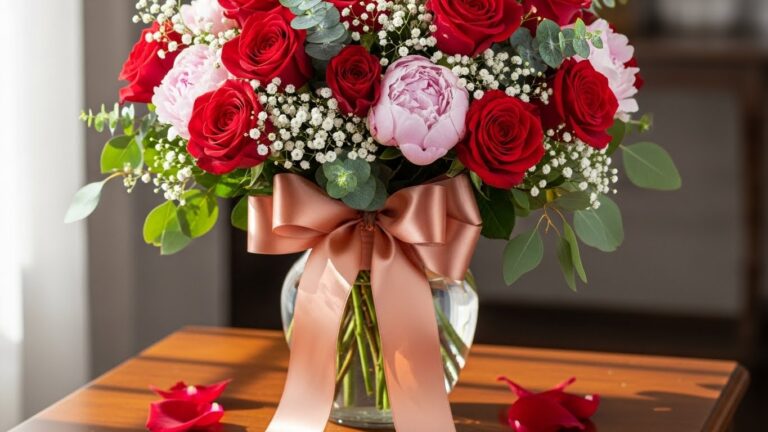 Valentine’s Day bouquet of roses