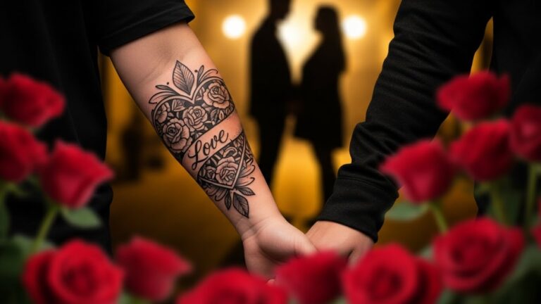 Valentine’s Day tattoo for arms and hands