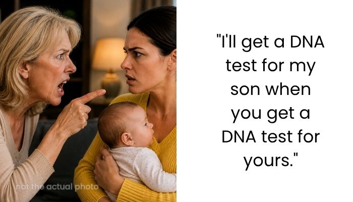 AITA for telling my MIL if she expects me to get a DNA test for my son, then I want her to get a DNA test for my husband?