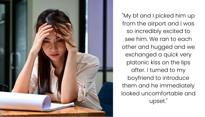 I Kissed My Platonic Friend in Front of My Boyfriend—And Now He’s Giving Me an Ultimatum