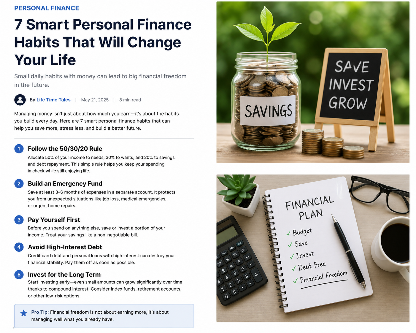 7 Smart Personal Finance Habits That Can Improve Your Financial Future