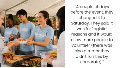 Employees Disappointed After Company Changes Plans For Charity Event
