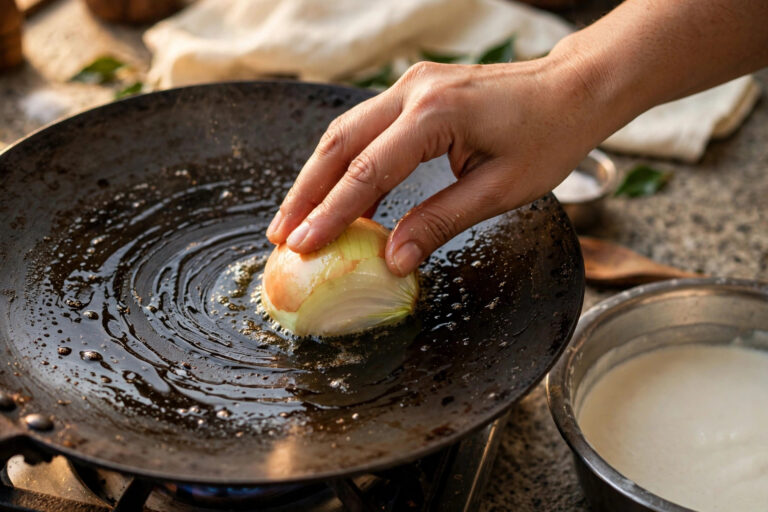 Onion Rub Non Stick Tawa Trick: No More Sticking Dosas