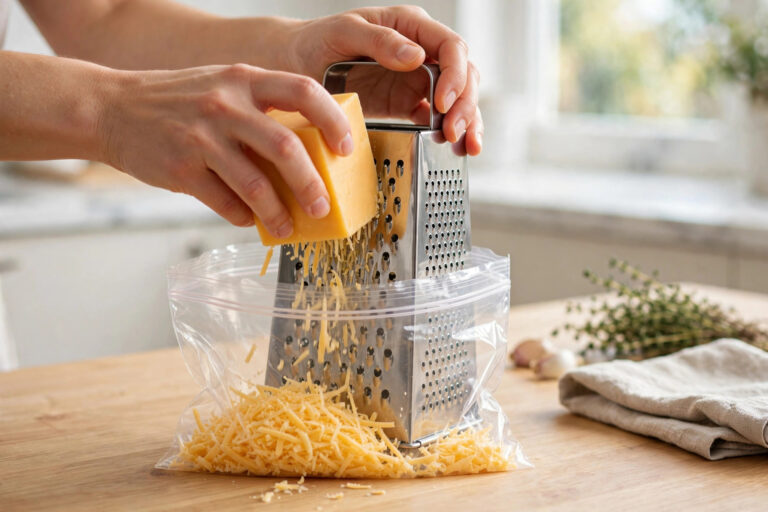 The Zip-Bag Grater Trick: Grate Without the Mess