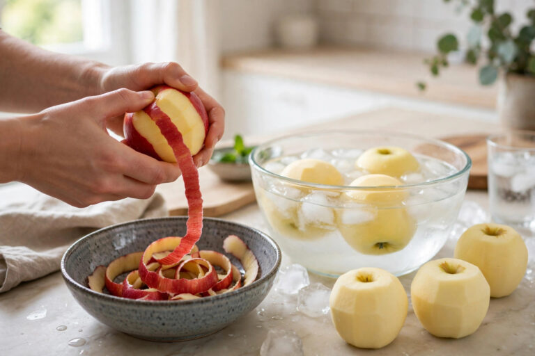 Peel Apples Quickly: The 30-Second Hot-and-Cold Shock Trick