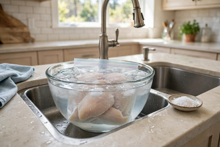 How to Defrost Meat Safely in 15 Minutes (The Salt-Water Trick)
