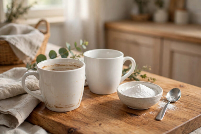 Remove Tea Stains from Mugs with Baking Soda