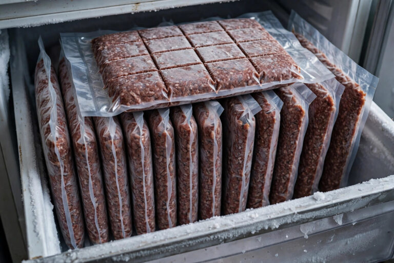Freeze Ground Meat Flat: Thaw in 10 Minutes, Stack Like Books