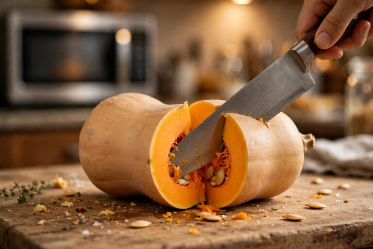 How to Cut Butternut Squash Easily: 3-Minute Microwave Trick