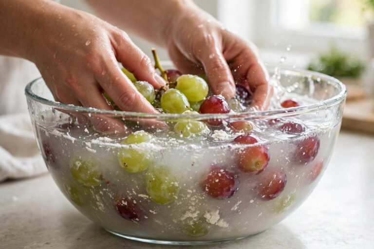 How to Wash Grapes Properly: The Flour Wash Hack